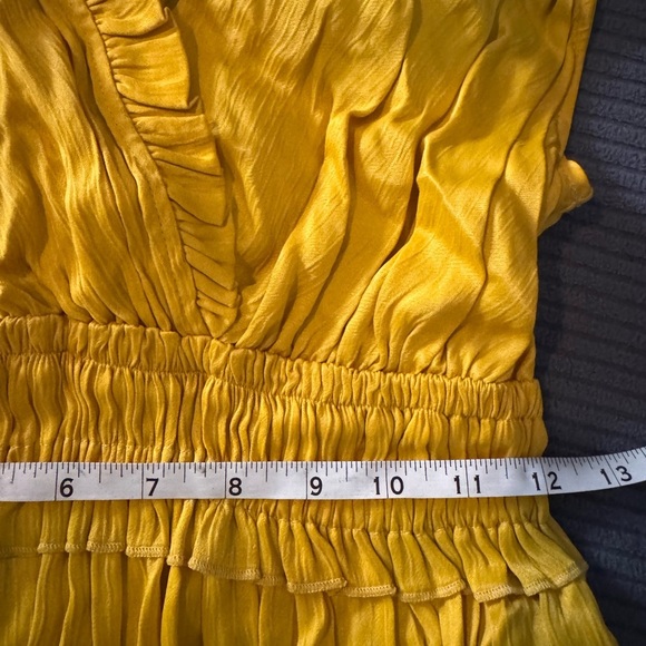 Maeve by Anthropologie Golden Yellow Women Dress La Habana Dress Mango Sz M - Picture 12 of 13